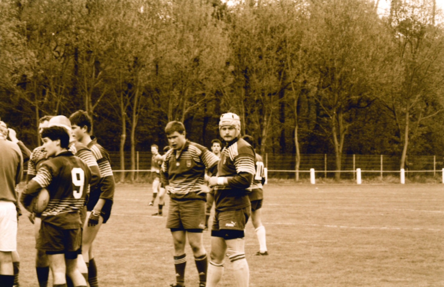 Julien and Christophe playing rugby at TGS Hausen