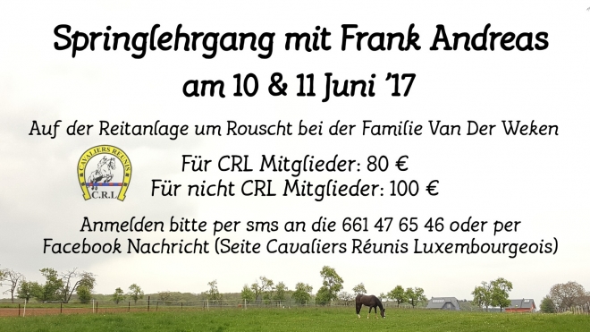 Springlehrgang mit Frank Andreas