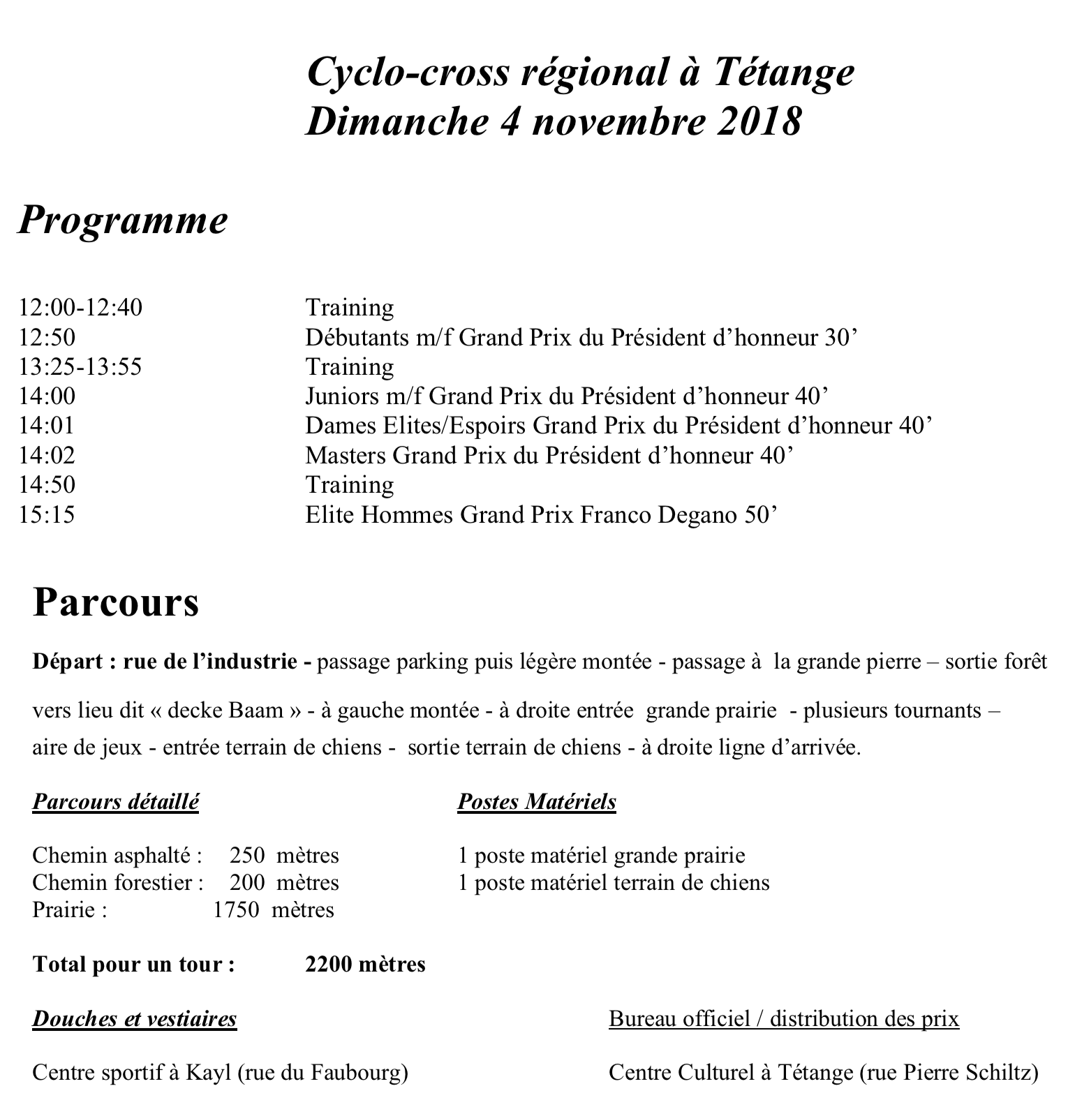 CYCLO-CROSS LC TETANGE