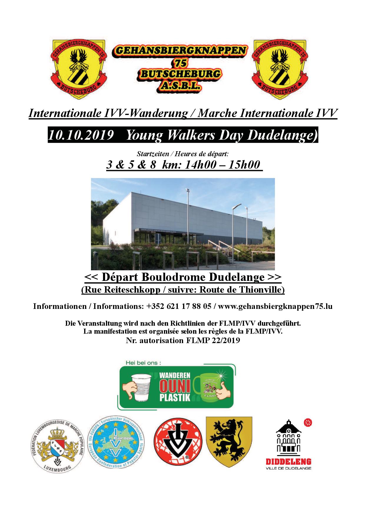 DUDELANGE FLMP IVV WANDERUNG + YOUNG WALKERS DAY 