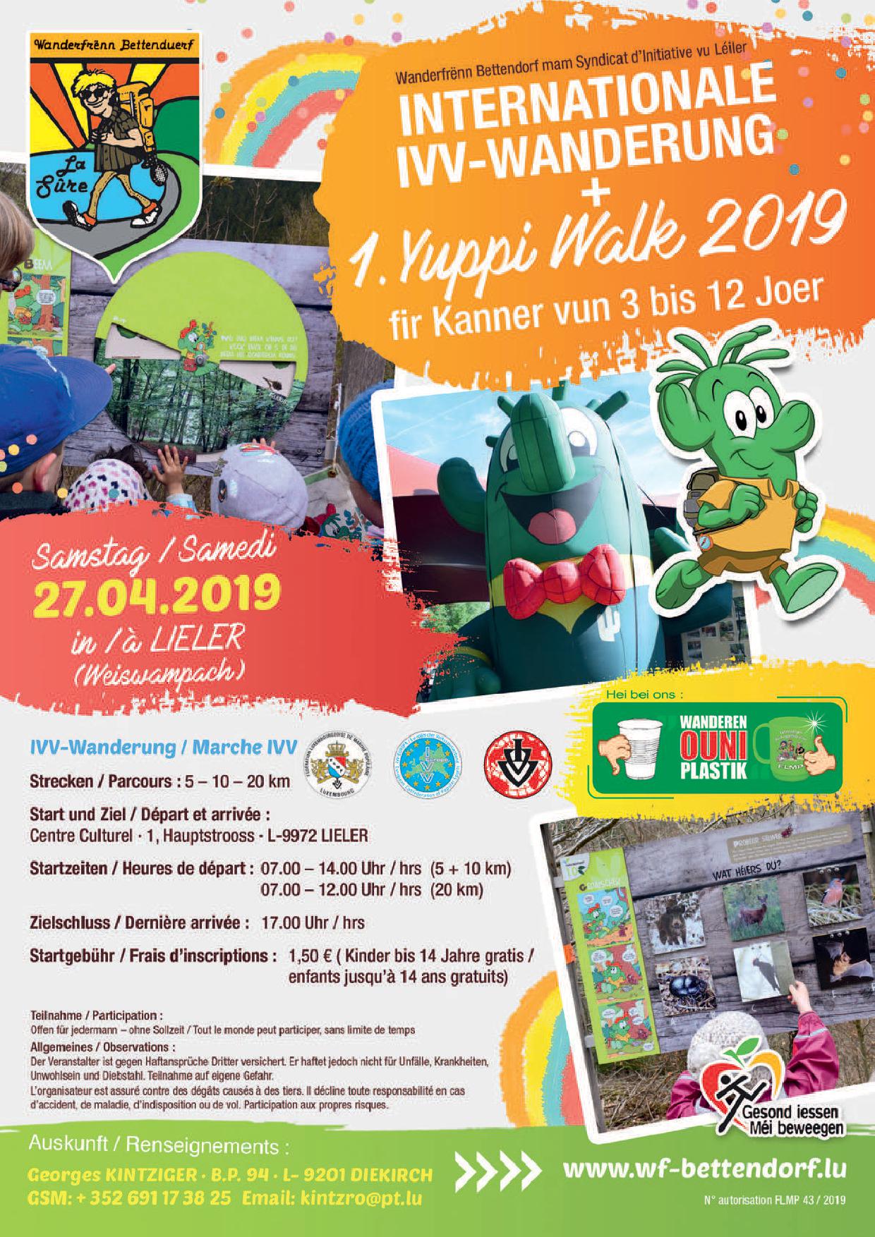 LIELER FLMP IVV WANDERUNG + 1. Yuppi Walk 2019