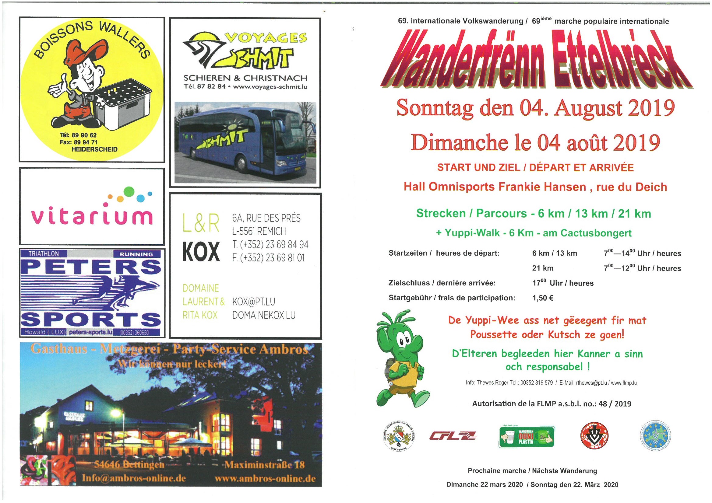 ETTELBRUCK FLMP IVV WANDERUNG + Yuppi Walk 