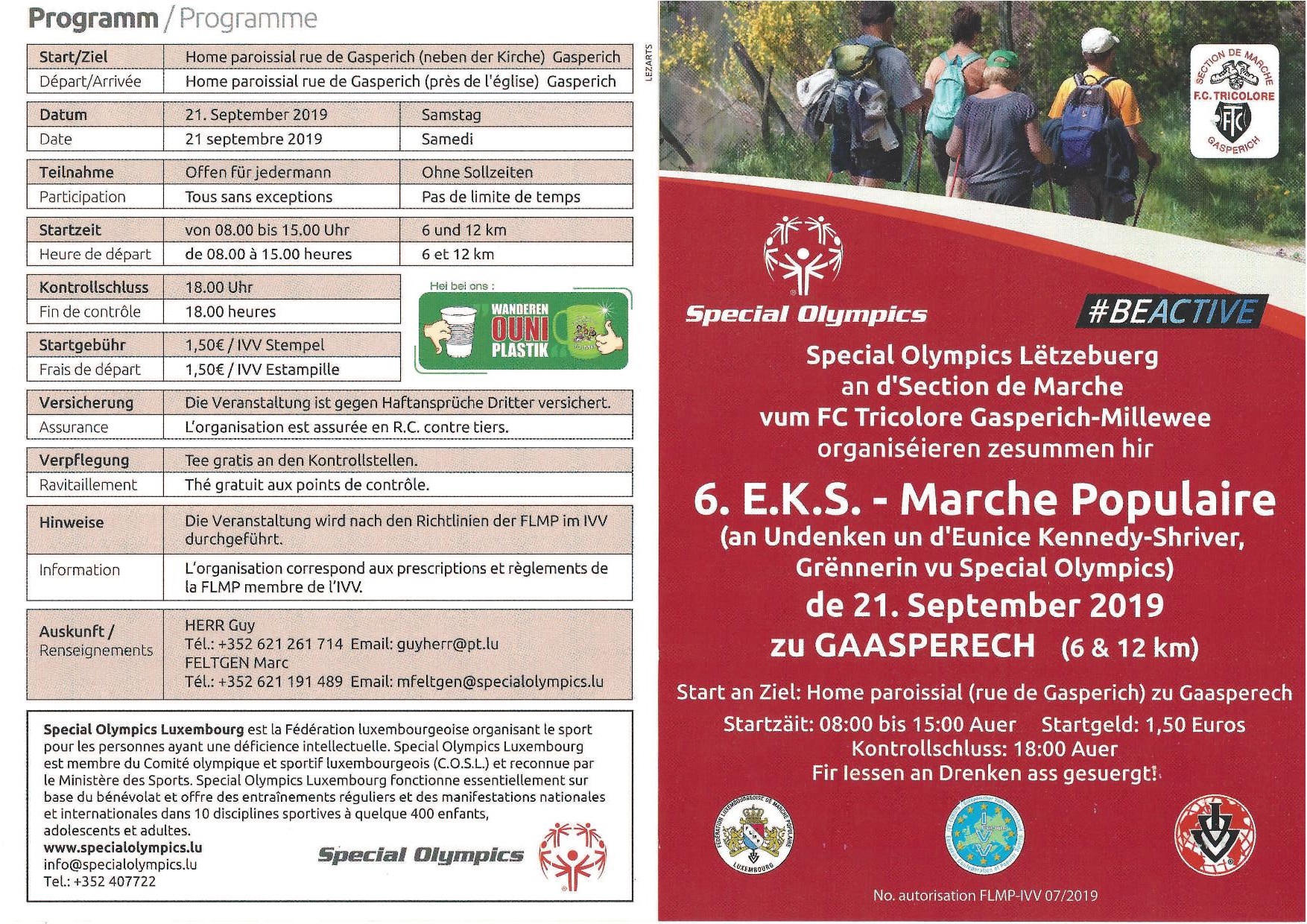 GASPERICH FLMP IVV WANDERUNG 