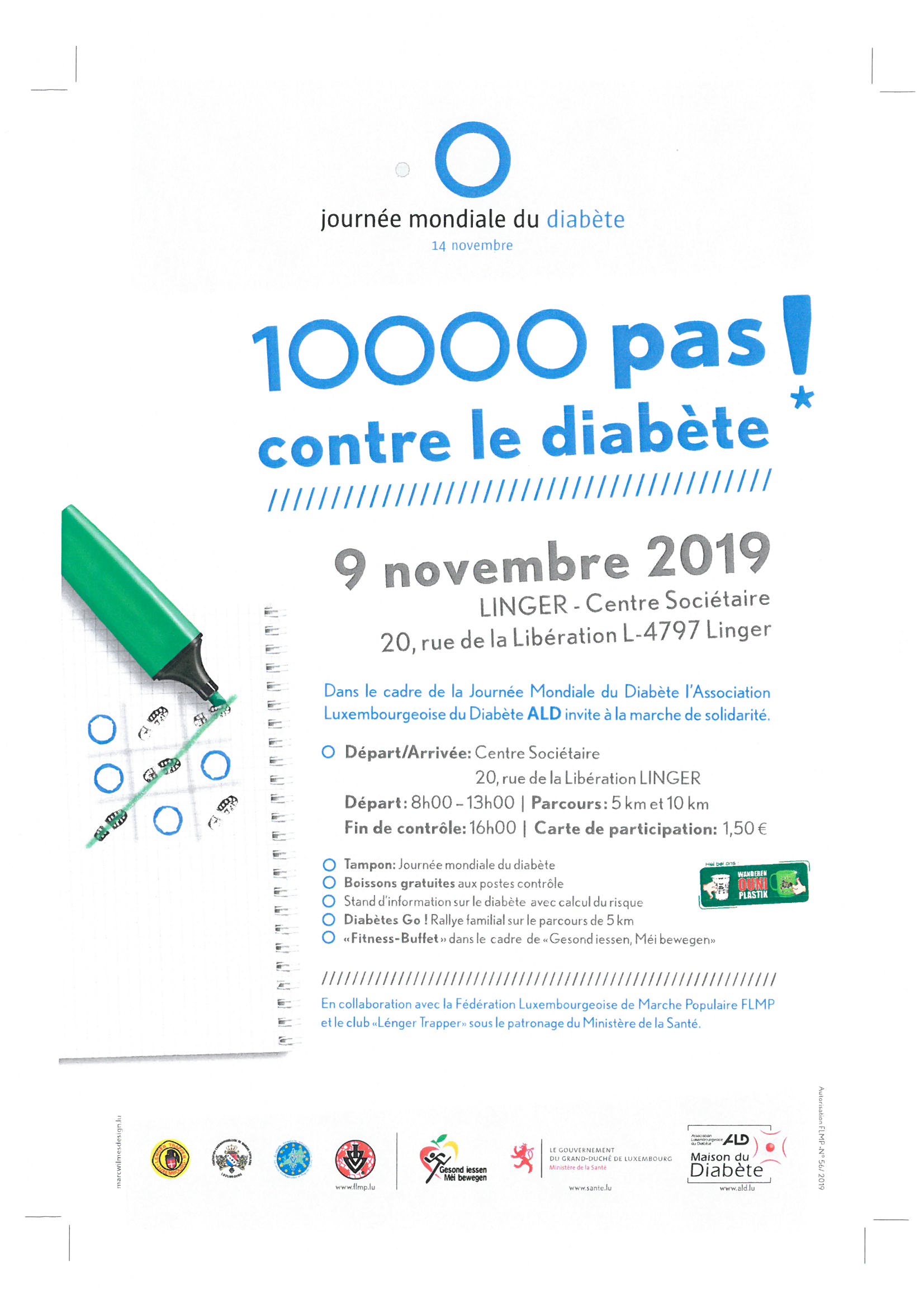 LINGER FLMP IVV WANDERUNG Weltdiabetikertag 