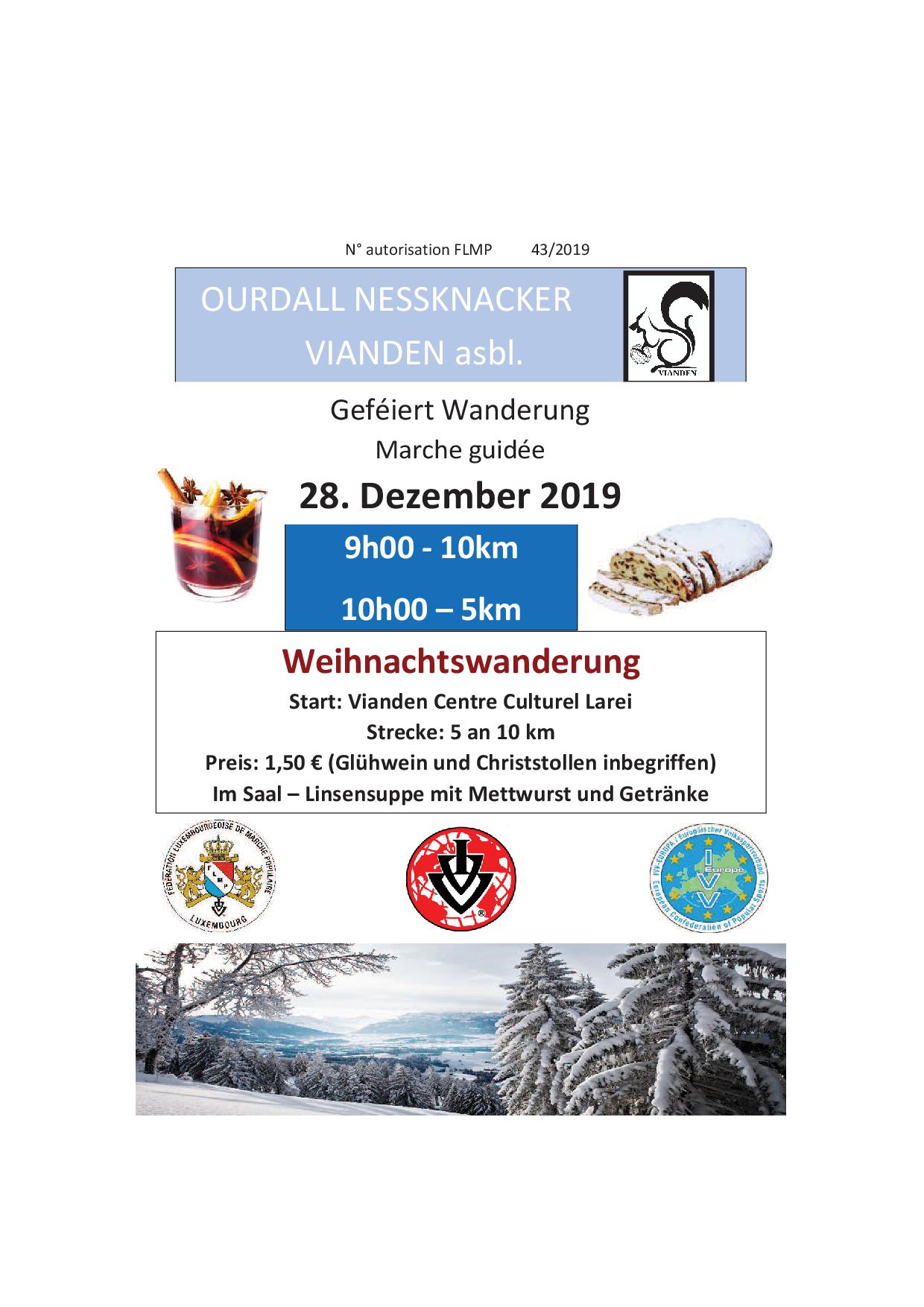 VIANDEN FLMP IVV Geféiert Wanderung 