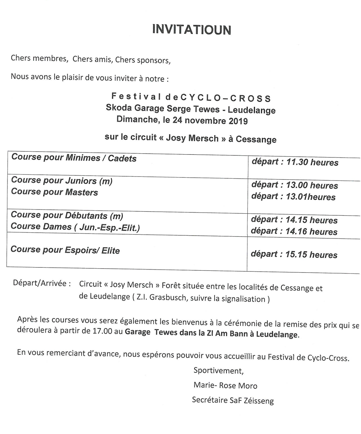 COURSES VTT CESSANGE
