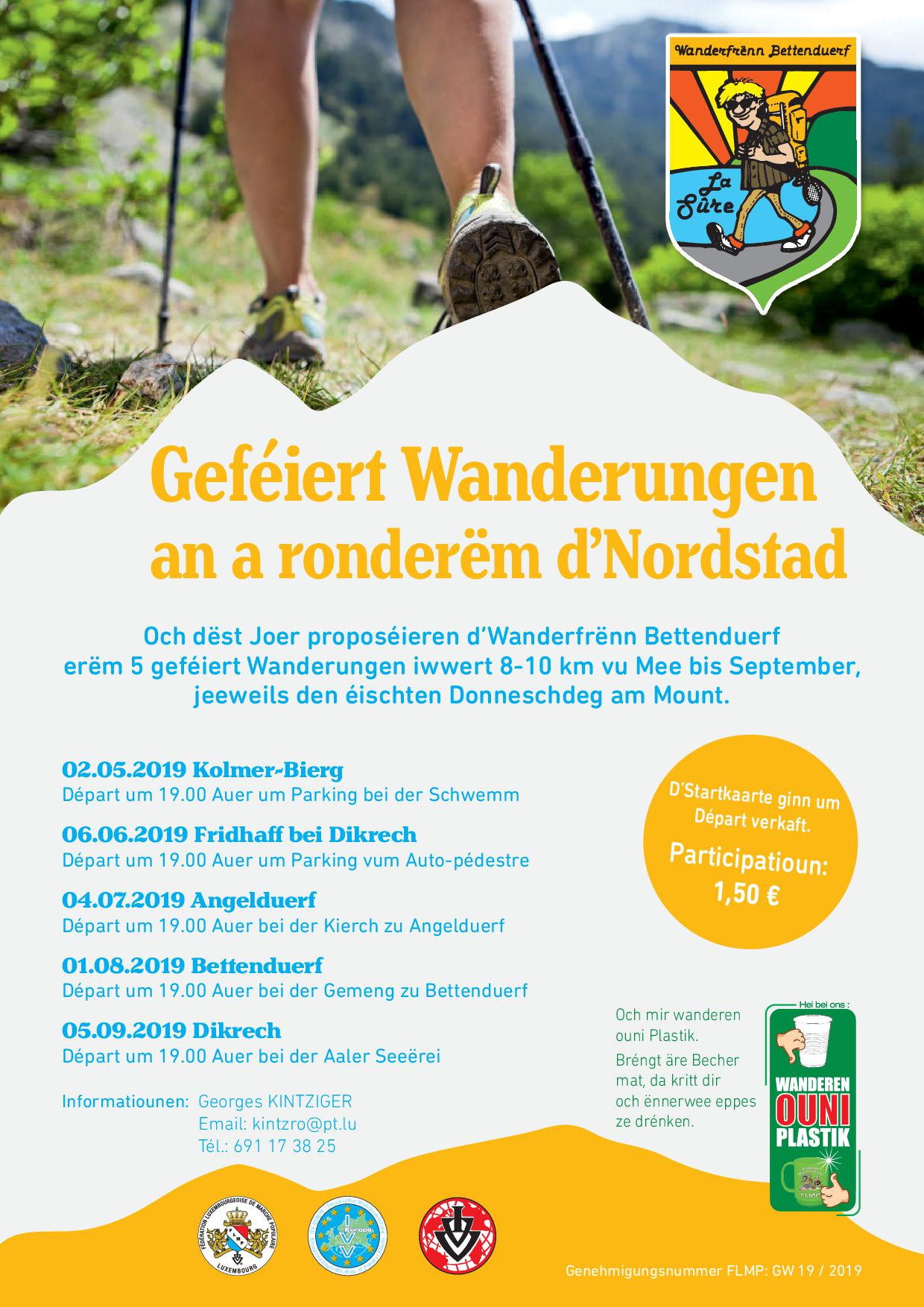 Bettendorf Flmp Ivv geféiert Wanderung 