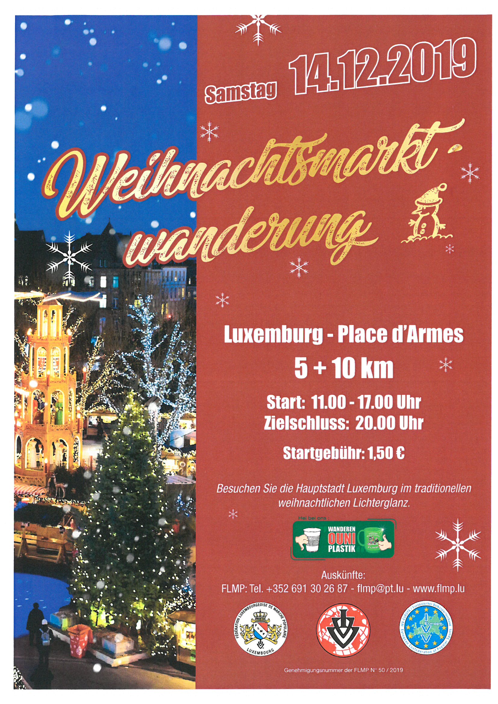 Luxemburg Flmp Ivv Weihnachtsmarktwanderung