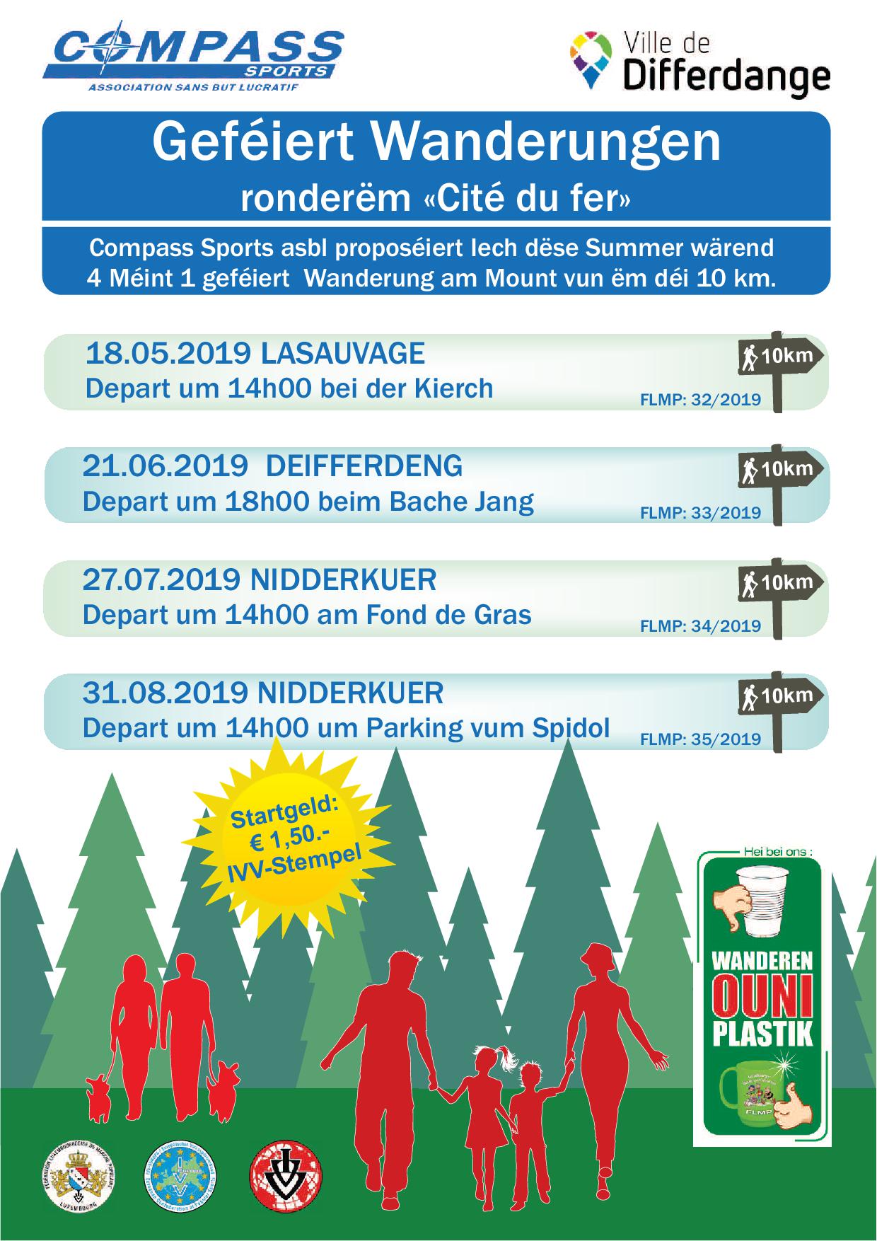 Niedercorn Flmp Ivv geféiert Wanderung 