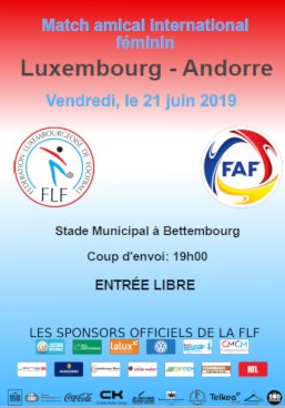Match amical international féminin   LUXEMBOURG - ANDORRE