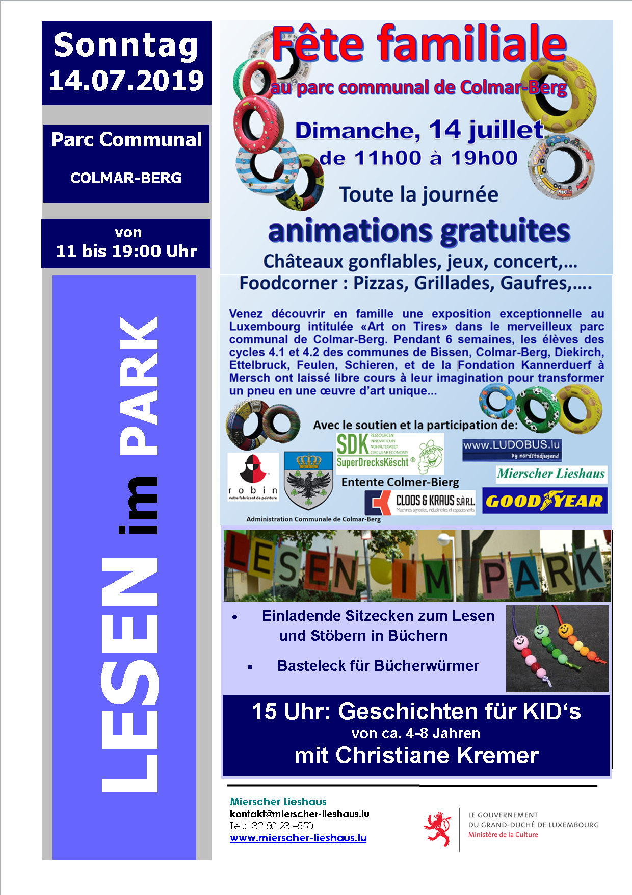 Fête FAMILIALE au parc communal de COLMAR-BERG