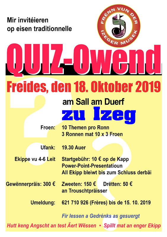 Quizowend zu Izeg