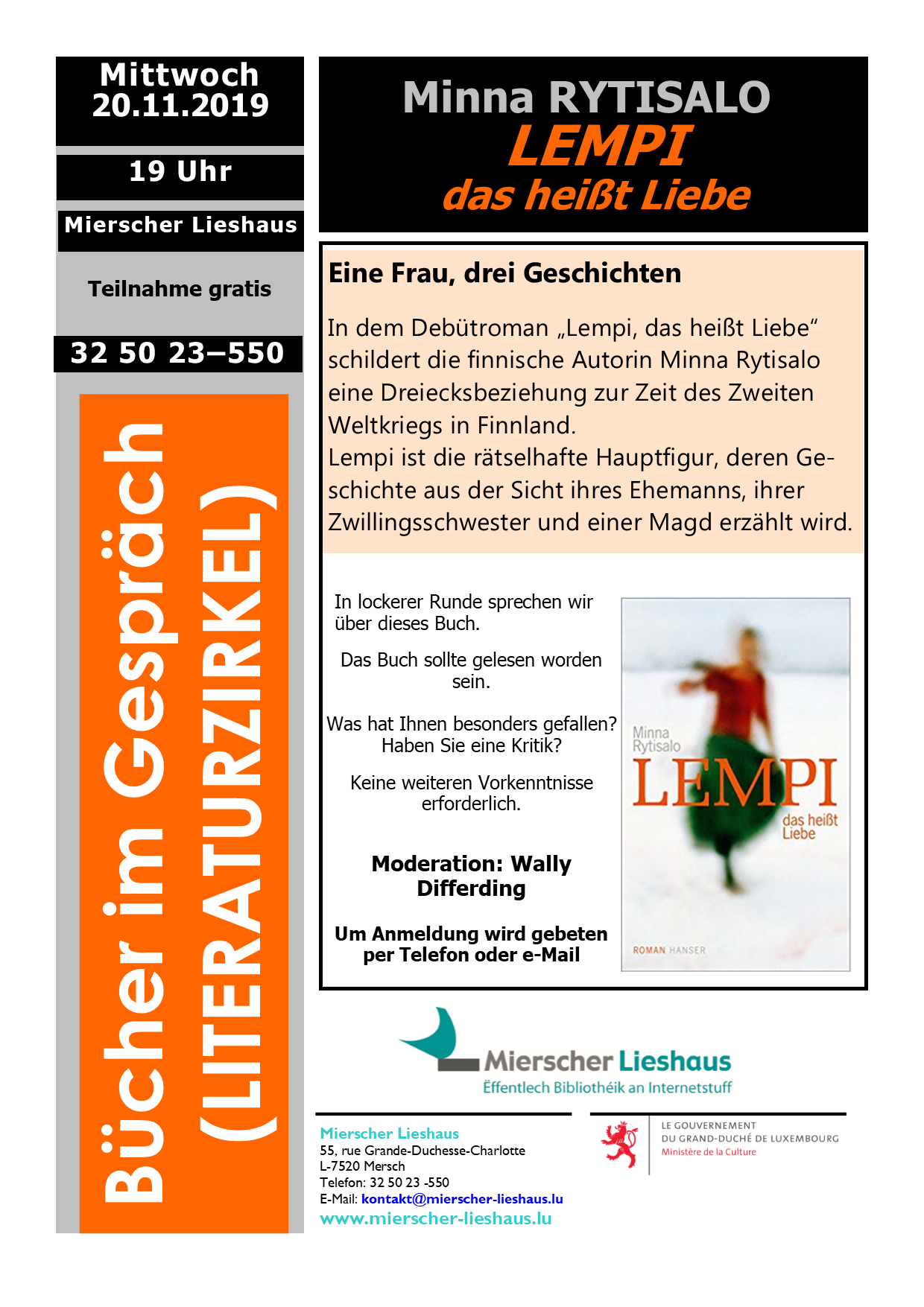 LITERAMUS - Minna RYTISALO, LEMPI-das heißt Liebe