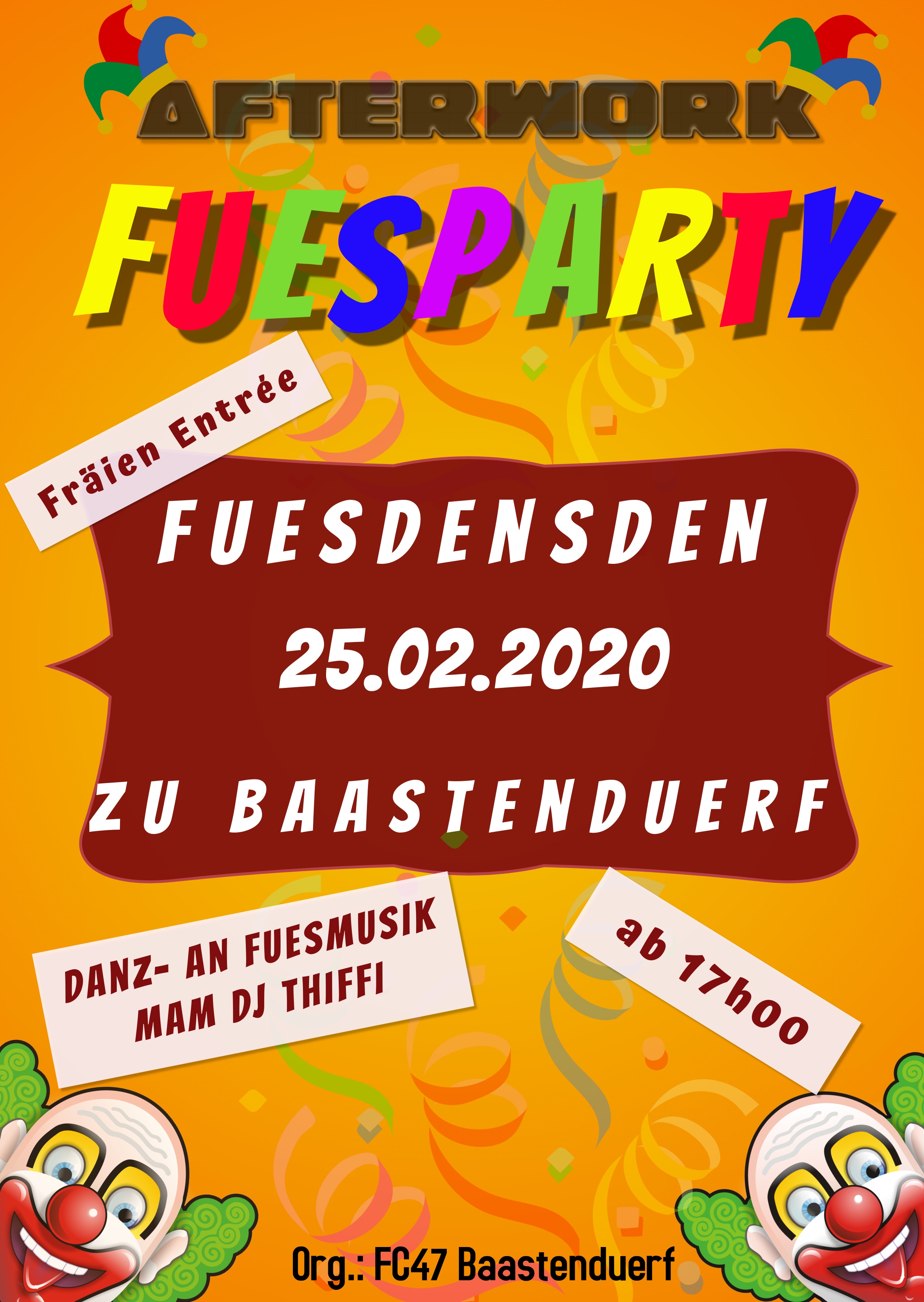 Afterwork Fuesparty mam DJ Thiffi