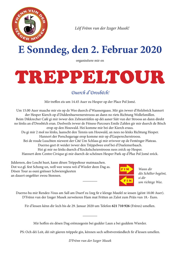 Trëppeltour vun de Frënn vun der Izeger Musek