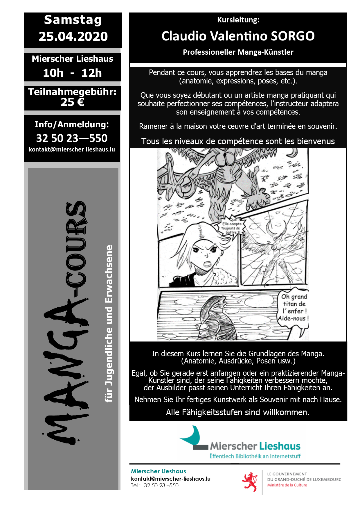 MANGA-COURS mit Claudio Valentino SORGO