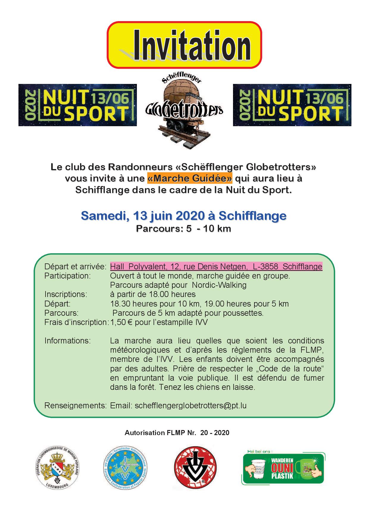 ANNULATION ABSAGE SCHIFFLANGE FLMP IVV GEFÉIERT WANDERUNG 