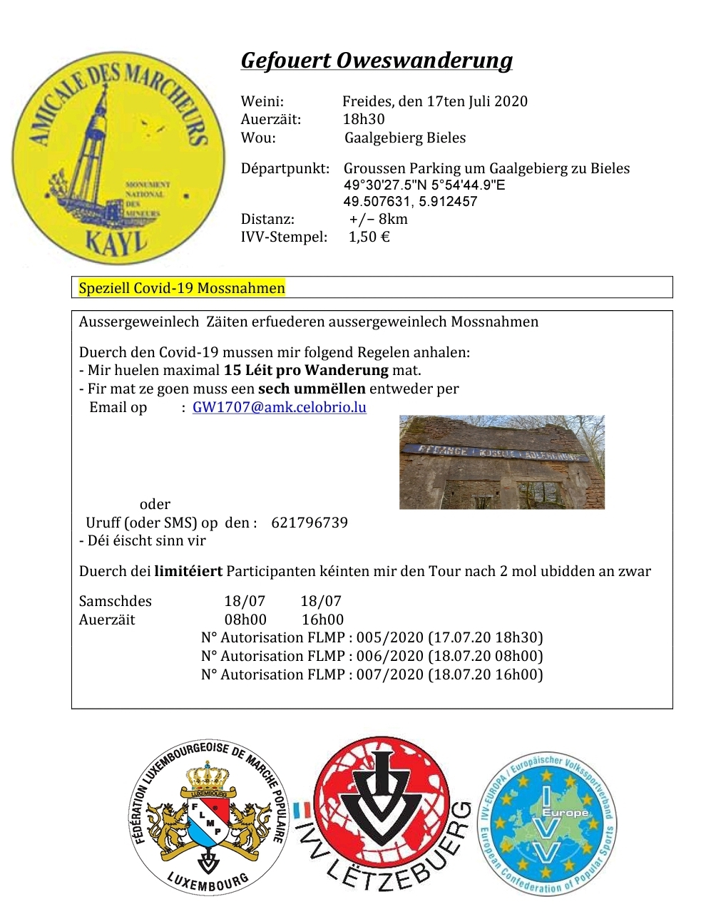 BELVAUX FLMP IVV GEFÉIERT WANDERUNG 