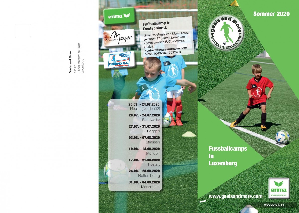 Goals and More Fußballcamp zu Reiler (20-24. Juli 2020)