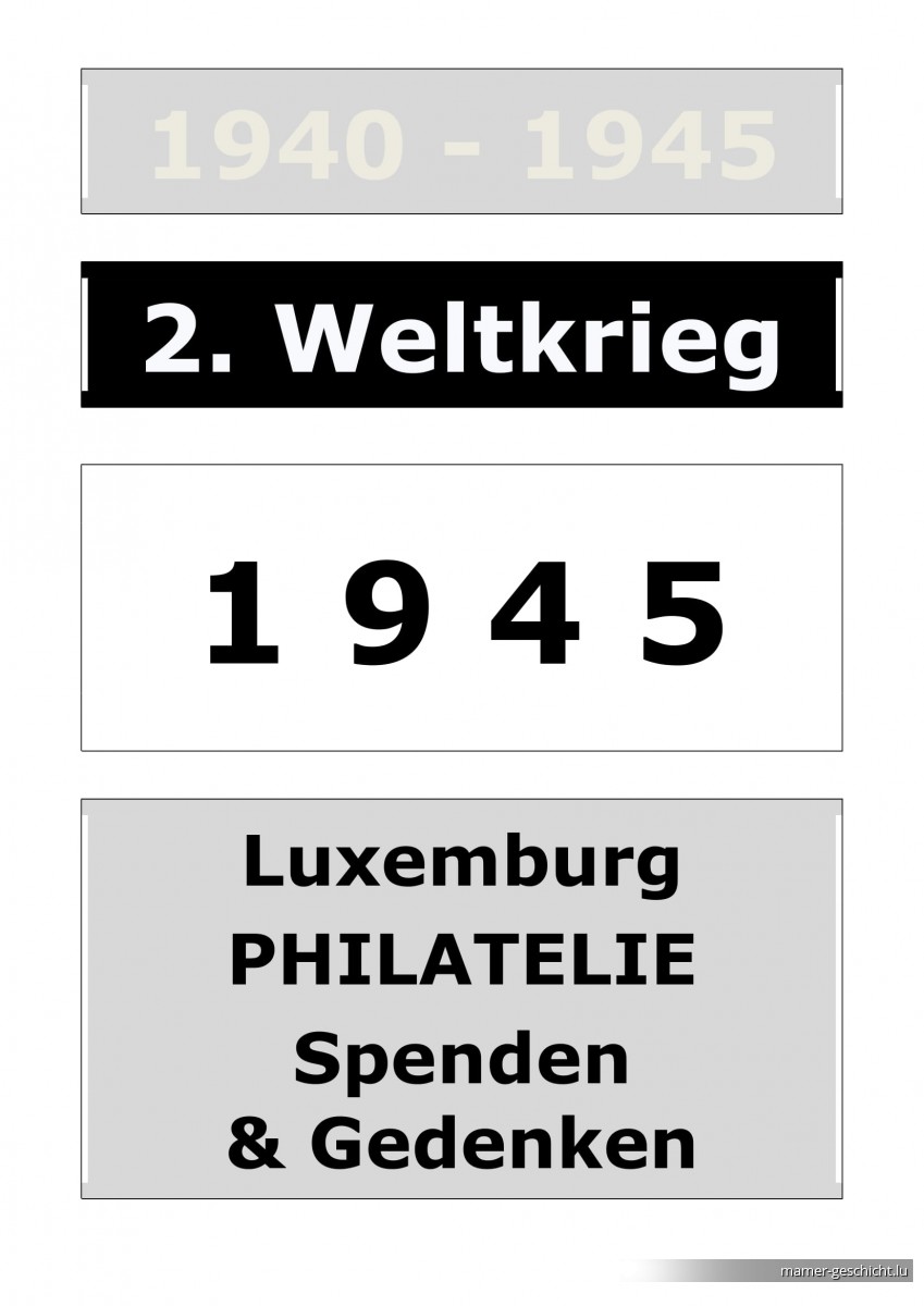 WWII - 1945 - 4 Philatelie: Spenden & Gedenken