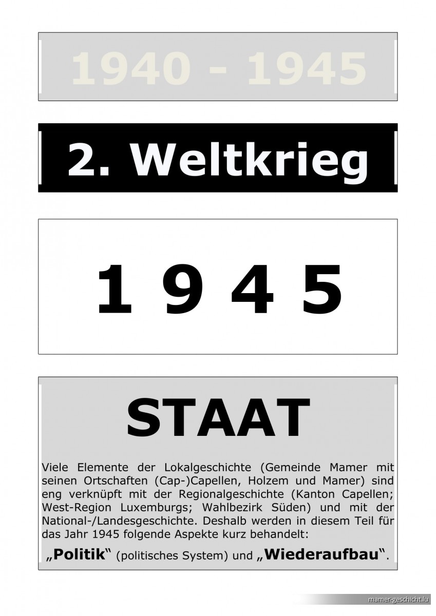 WWII - 1945 - 3 STAAT