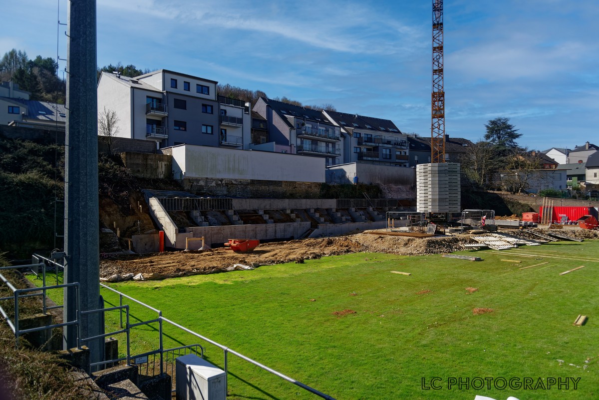 Travaux gradin stade Jos Philippart