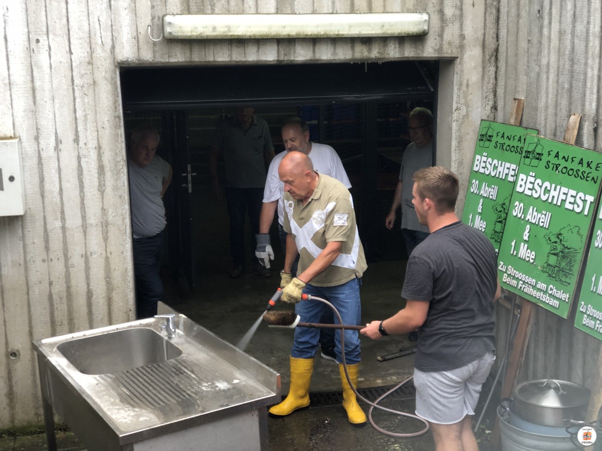 Botzaktioun a Wasserschued am Materialdepôt