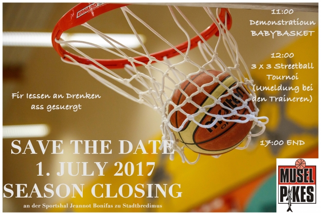 1 JULY SEASON CLOSING