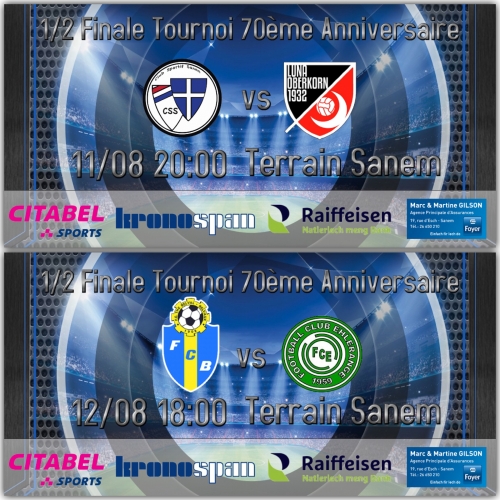 1/2 Finale Tournoi 70ten Anniversaire