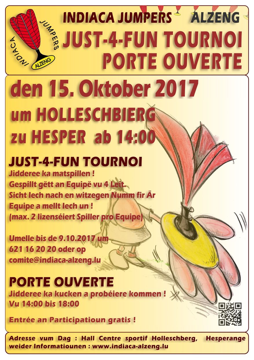 Just-4-Fun Tournoi & Porte ouverte 15.10.2017 Just-4-Fun Tournoi & Porte ouverte 15.10.2017