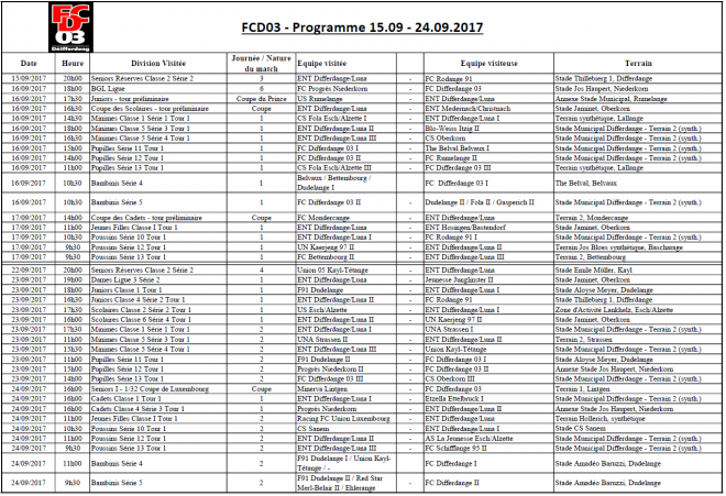 Programm 15.09 - 24.09