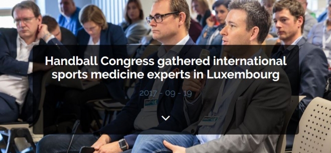 handball congress gathered international sports medicine experts in luxembourg
