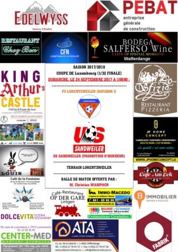 Score final: FC LORENTZWEILER - US Sandweiler