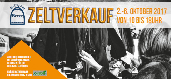 Reitsport Beyer Zeltverkauf 02-06.10.17
