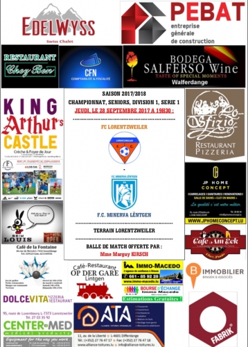 Score final: FC LORENTZWEILER - Minerva Lintgen