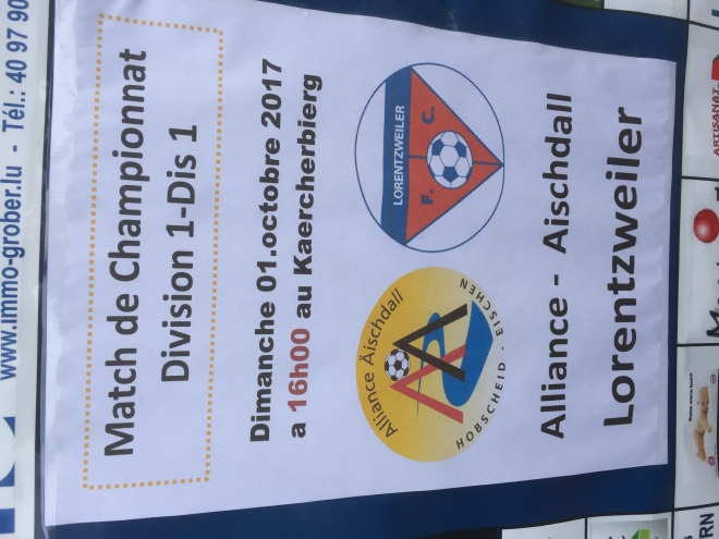 Score final: Alliance Äischdall - FC LORENTZWEILER