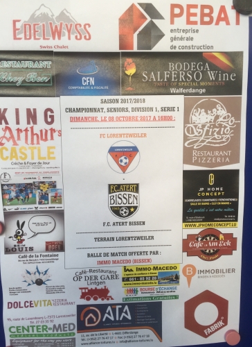 Score final: FC LORENTZWEILER - Atert Bissen