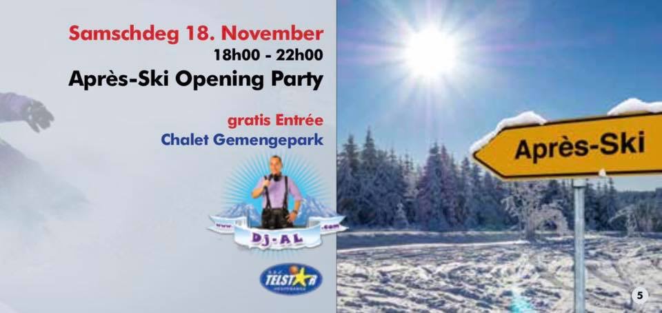 Après-Ski Opening Party mam DJ Al Après-Ski Opening Party mam DJ Al