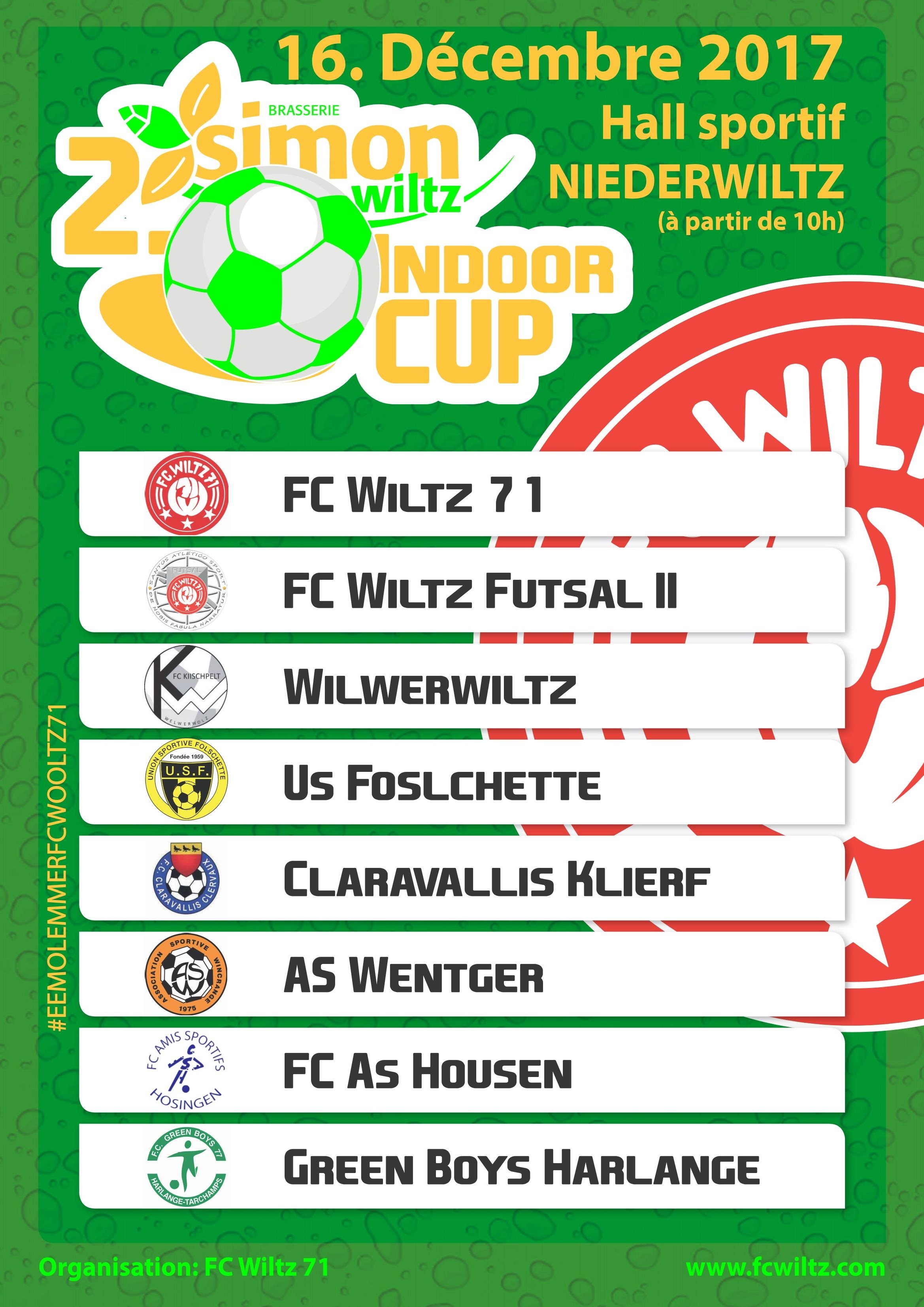 2. BRASSERIE SIMON INDOOR CUP 2. BRASSERIE SIMON INDOOR CUP