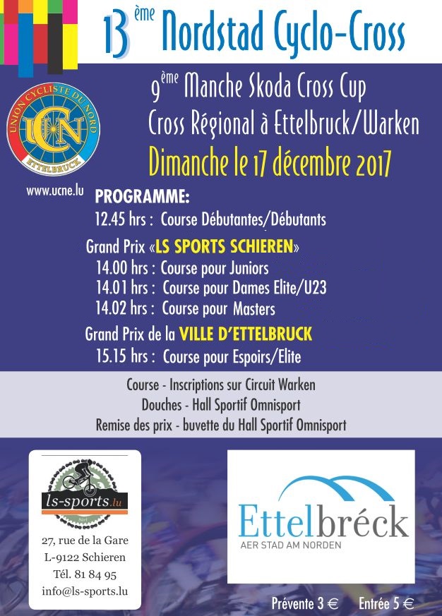 13e Nordstad Cyclocross - Skoda Cross Cup, UCN Ettelbruck 13e Nordstad Cyclocross - Skoda Cross Cup, UCN Ettelbruck