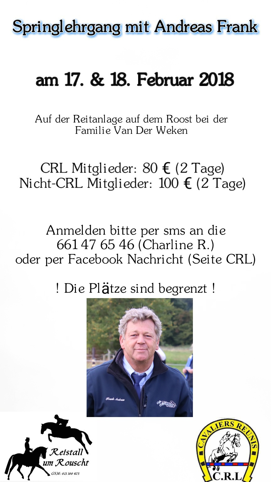 Springlehrgang mit Frank Andreas