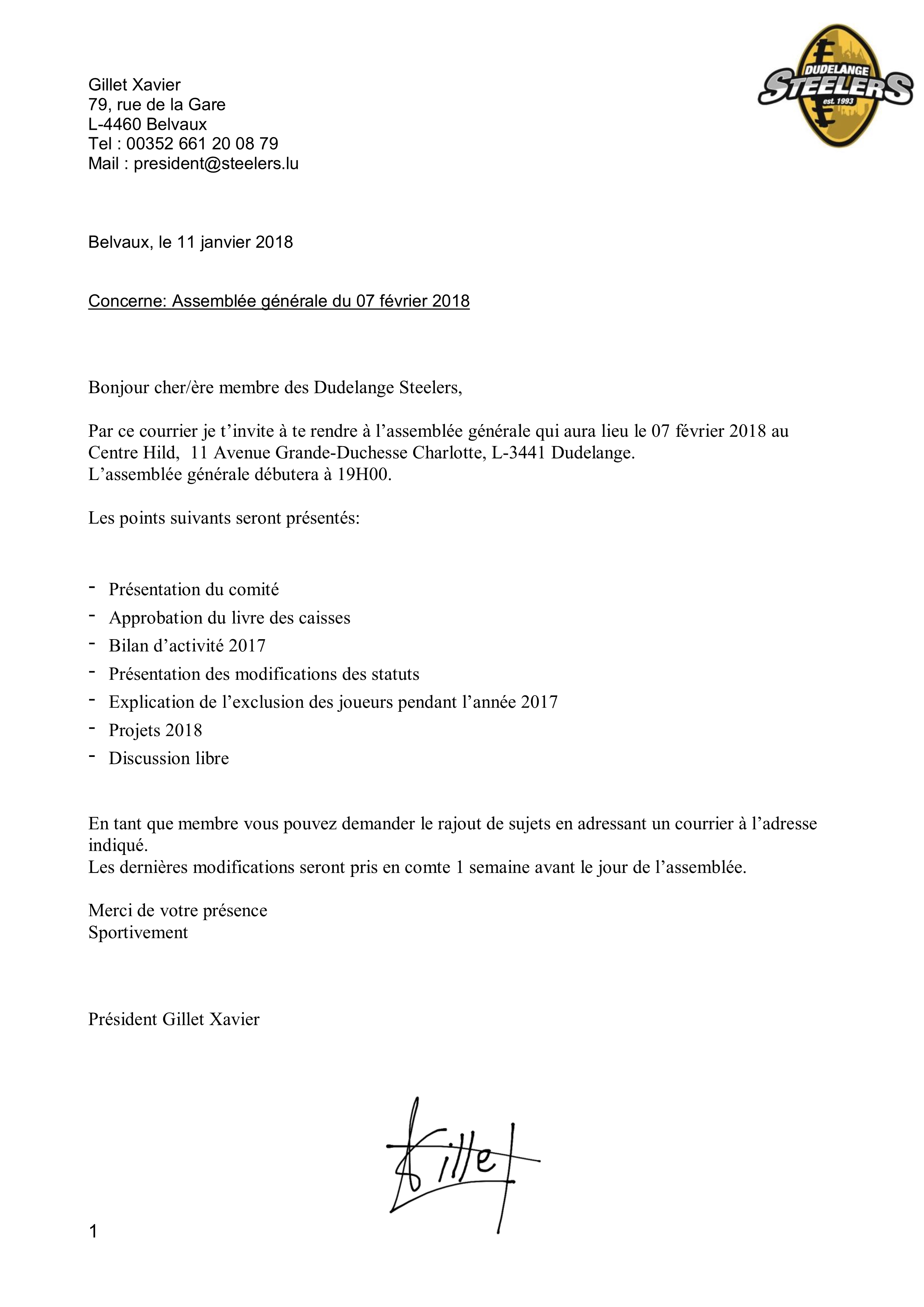 Assemblée Général