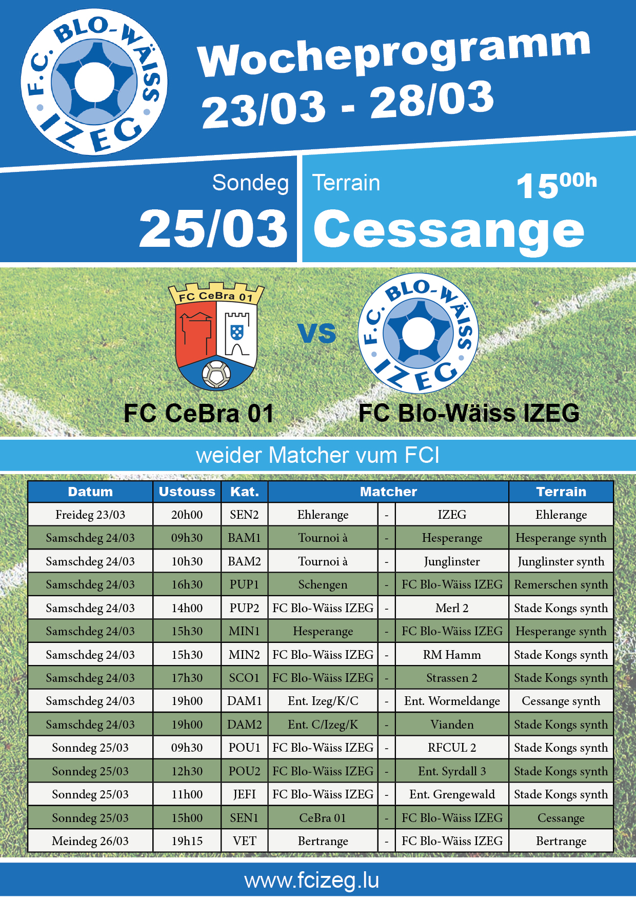 WOCHENPROGRAMM 23.03 - 28.03 WOCHENPROGRAMM 23.03 - 28.03