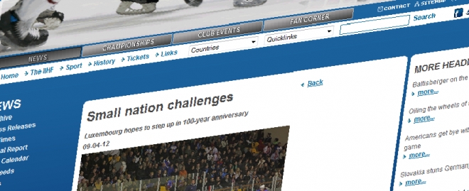IIHF.com: Small nation challenges