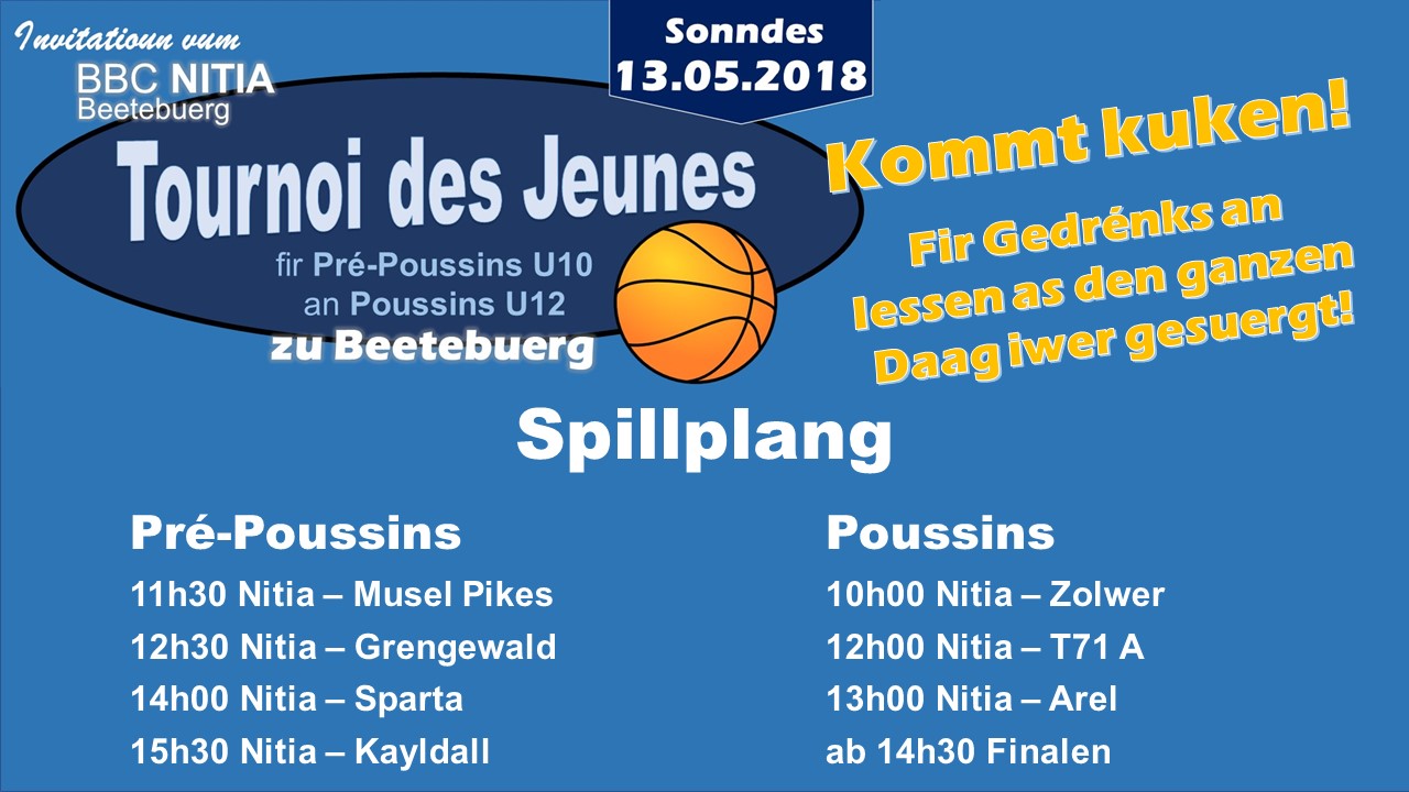 13. Mai: Tournoi des Jeunes zu Beetebuerg