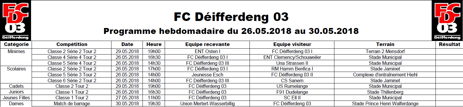 Programme 26.05 - 30.05