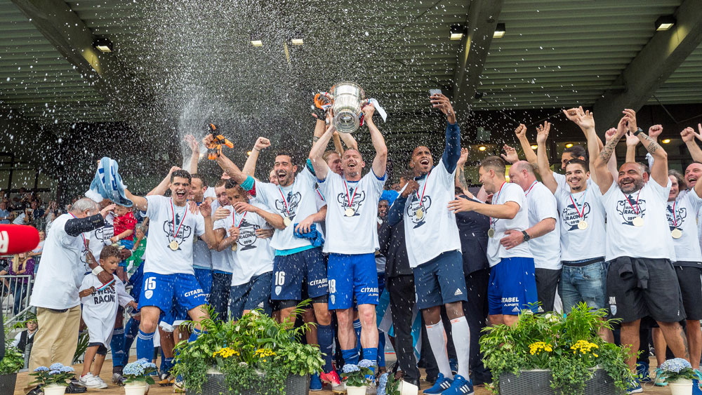 Racing wënnt no Eelefmeterschéisse mat 4:3 géint Hueschtert Racing wënnt no Eelefmeterschéisse mat 4:3 géint Hueschtert
