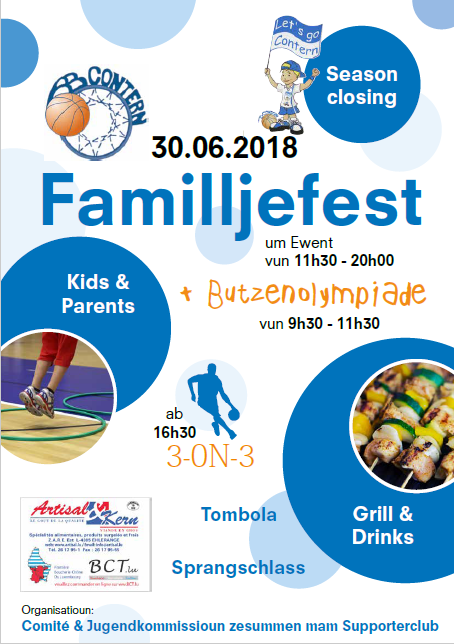 Familljefest 30 Juni um Ewent 