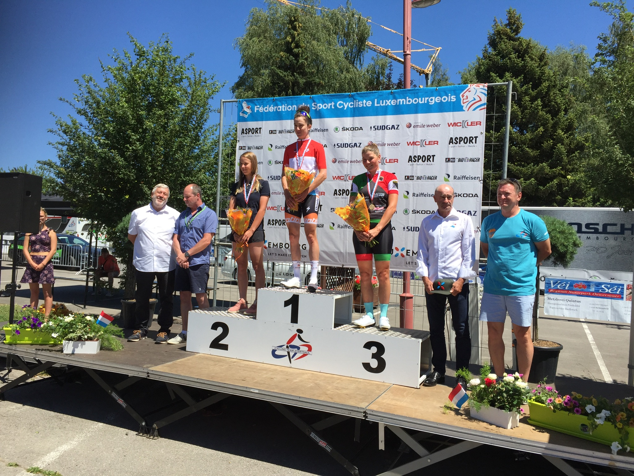 Bronze fir d’Nathalie Lamborelle bei den Dames-Elite Bronze fir d’Nathalie Lamborelle bei den Dames-Elite