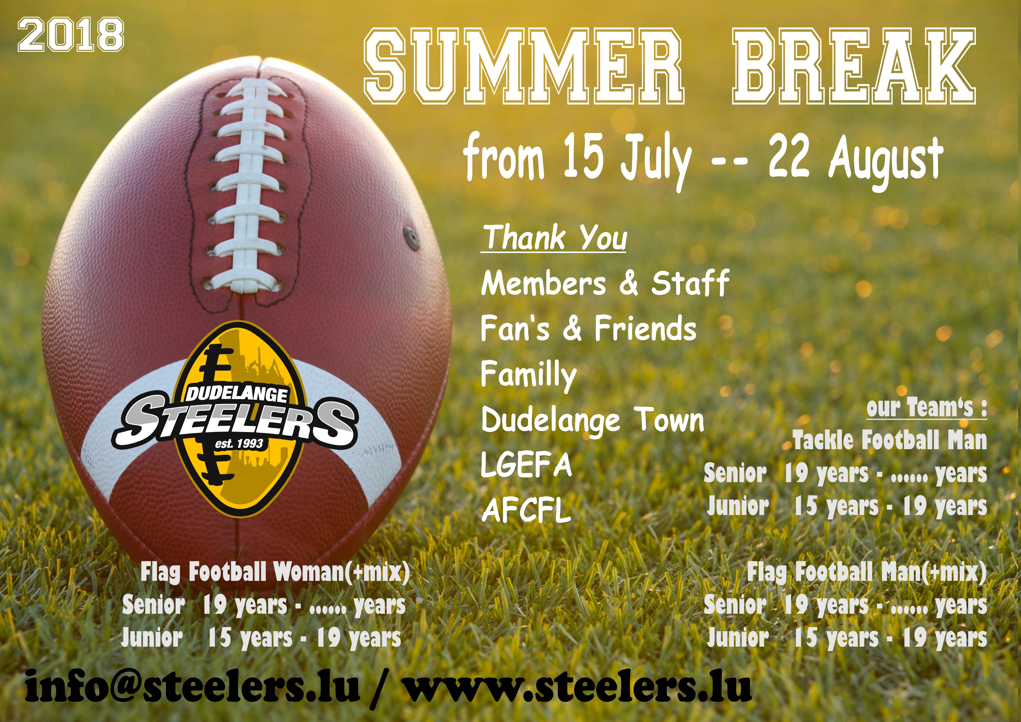 Summer Break 2018